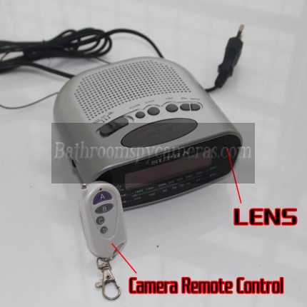 Bathroom Spy Clock Radio Camera HD Motion Activated 16GB 1920X1080