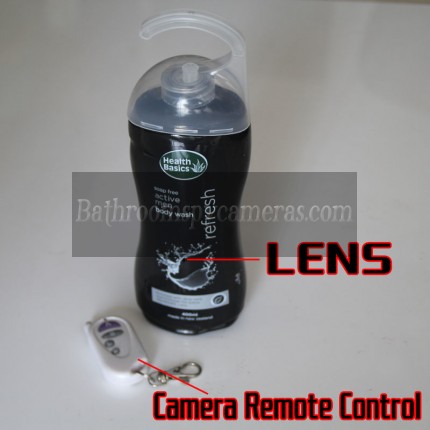 Buy Men's Shower Gel HD Shower Spy Camera 720P DVR 16GB (Remote Control) at Bathroom Spy Camera professional shop